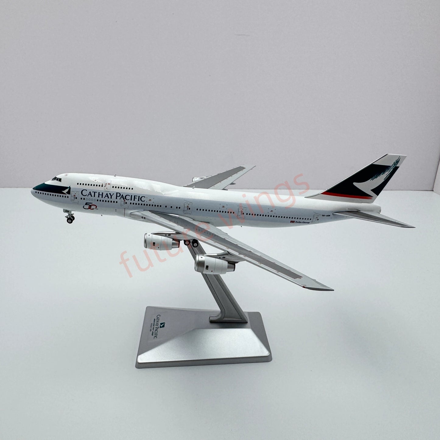 1:400 YY Wings Cathay Pacific B747-300 VR-HON "50years"Free Tractor +Stand