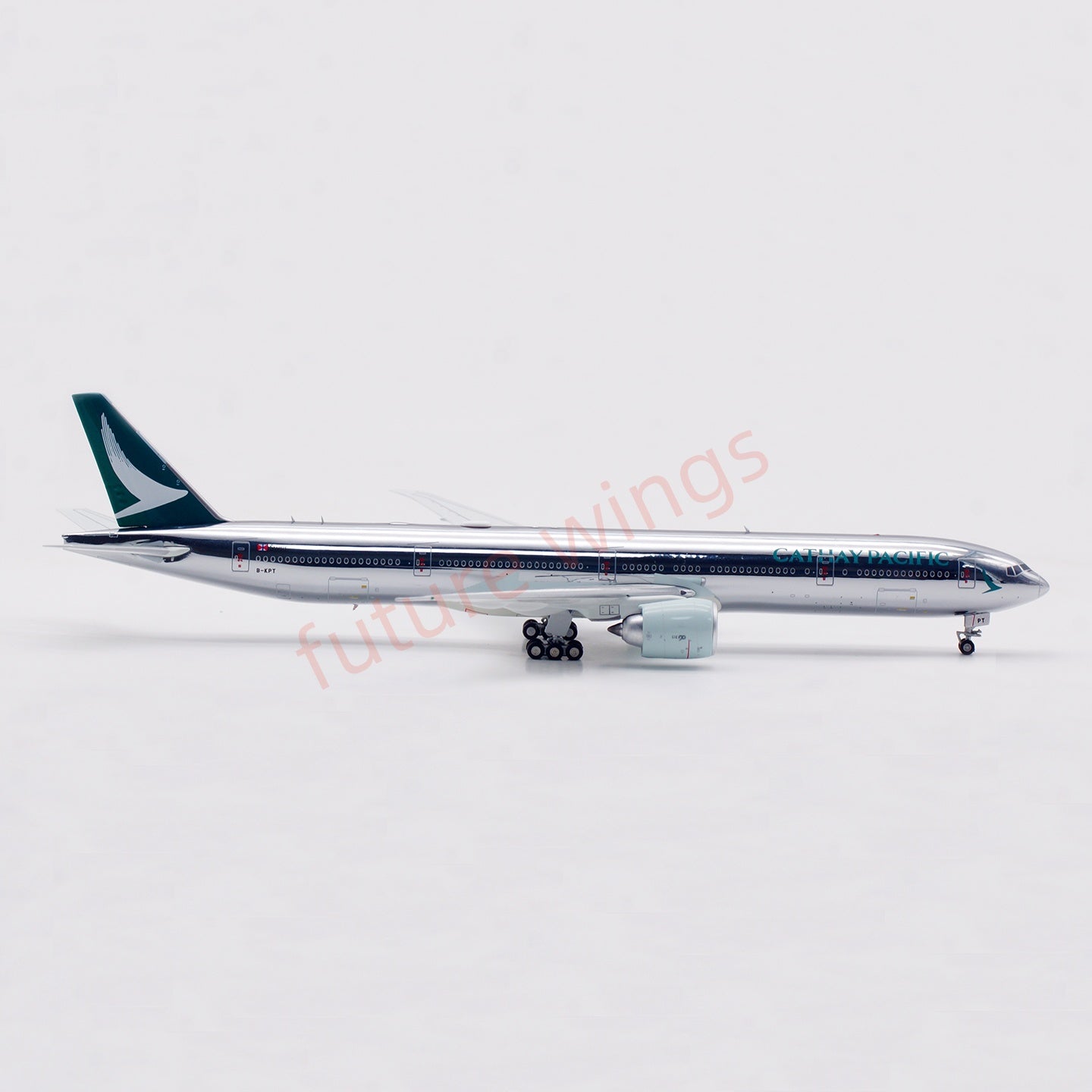 1:400 Aviation400 Cathay Pacific B777-300ER B-KPT Aircraft Model Free Tractor+Stand