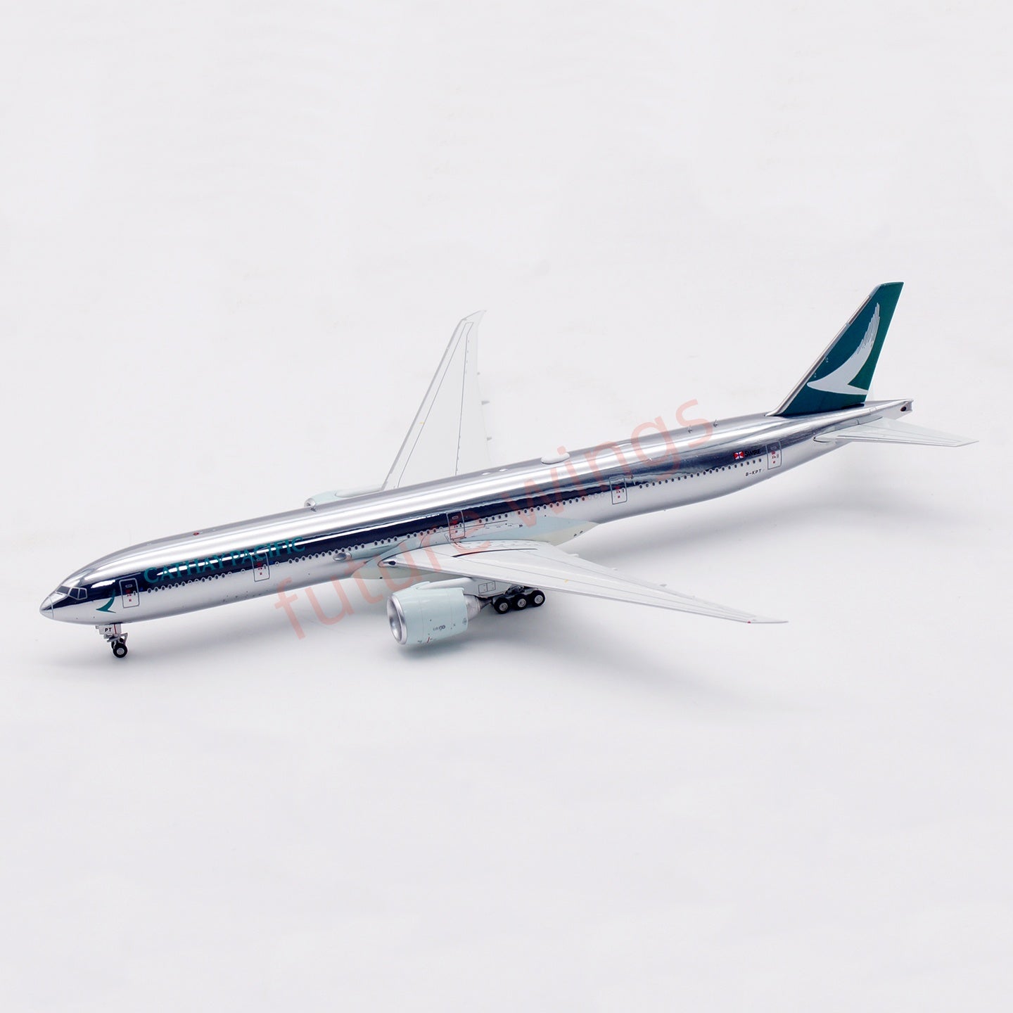 1:400 Aviation400 Cathay Pacific B777-300ER B-KPT Aircraft Model Free Tractor+Stand