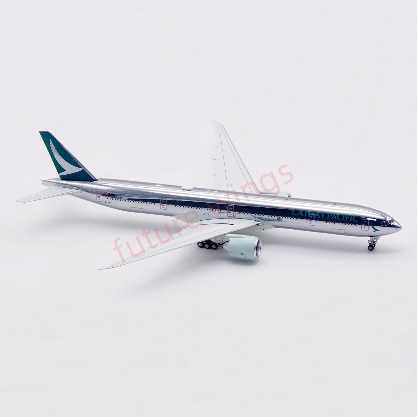 1:400 Aviation400 Cathay Pacific B777-300ER B-KPT Aircraft Model Free Tractor+Stand