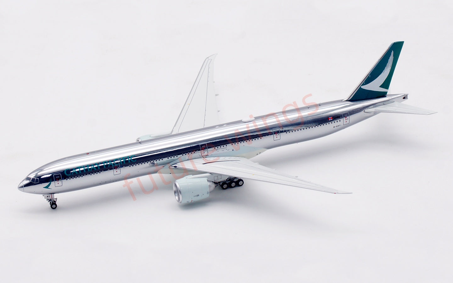 1:400 Aviation400 Cathay Pacific B777-300ER B-KPT Aircraft Model Free Tractor+Stand