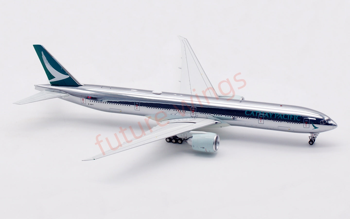1:400 Aviation400 Cathay Pacific B777-300ER B-KPT Aircraft Model Free Tractor+Stand