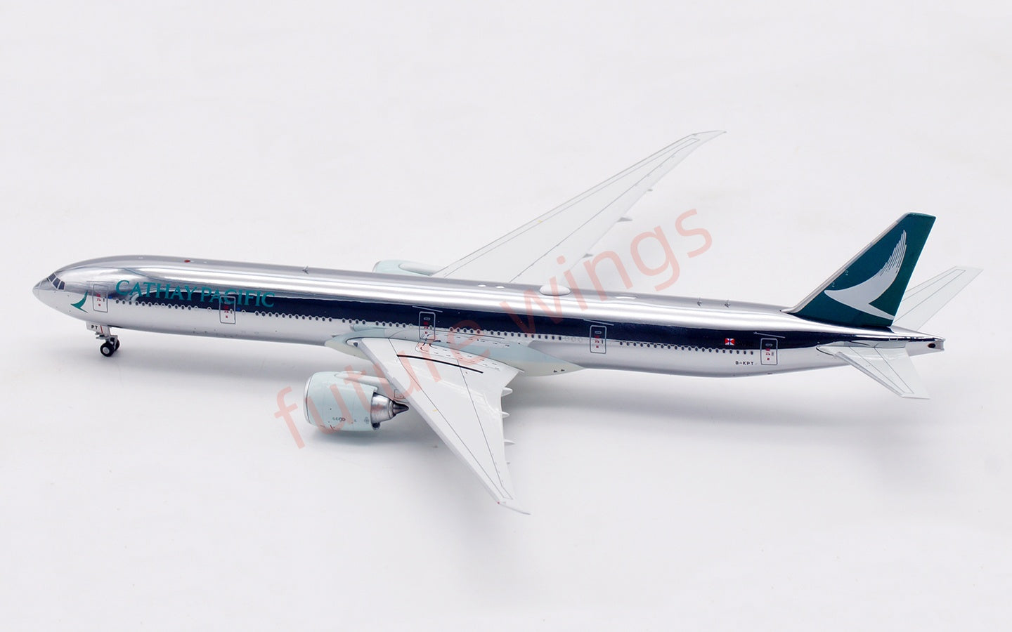 1:400 Aviation400 Cathay Pacific B777-300ER B-KPT Aircraft Model Free Tractor+Stand