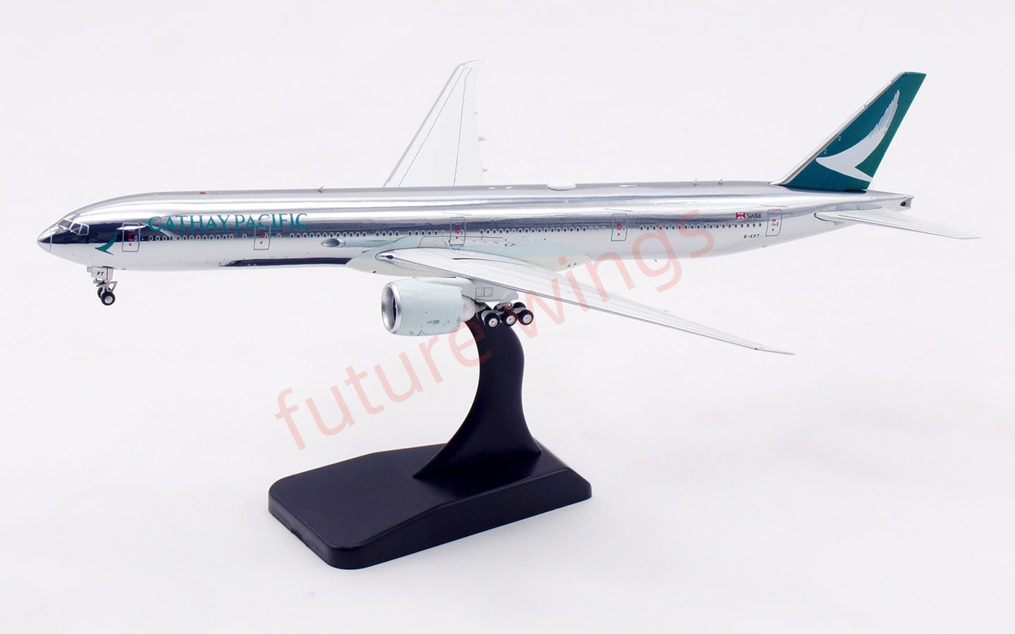 1:400 Aviation400 Cathay Pacific B777-300ER B-KPT Aircraft Model Free Tractor+Stand