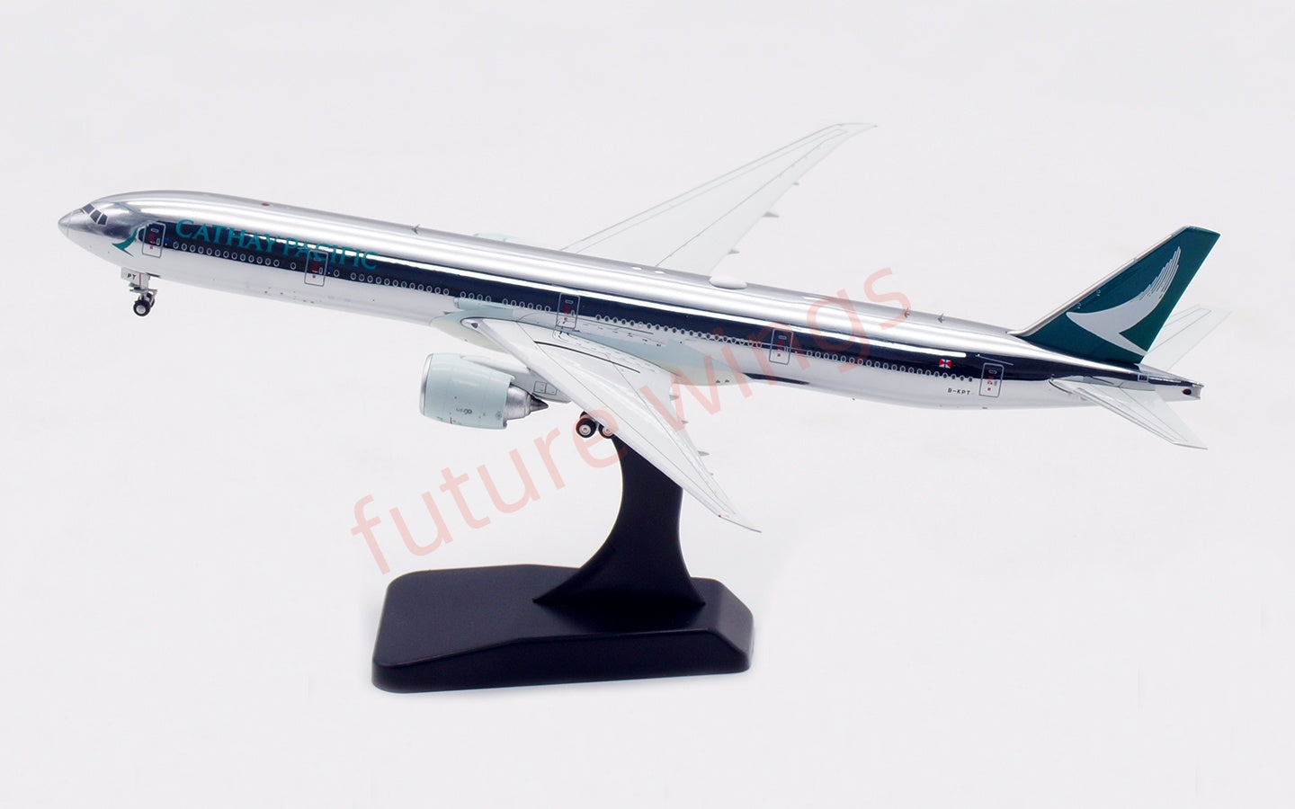 1:400 Aviation400 Cathay Pacific B777-300ER B-KPT Aircraft Model Free Tractor+Stand