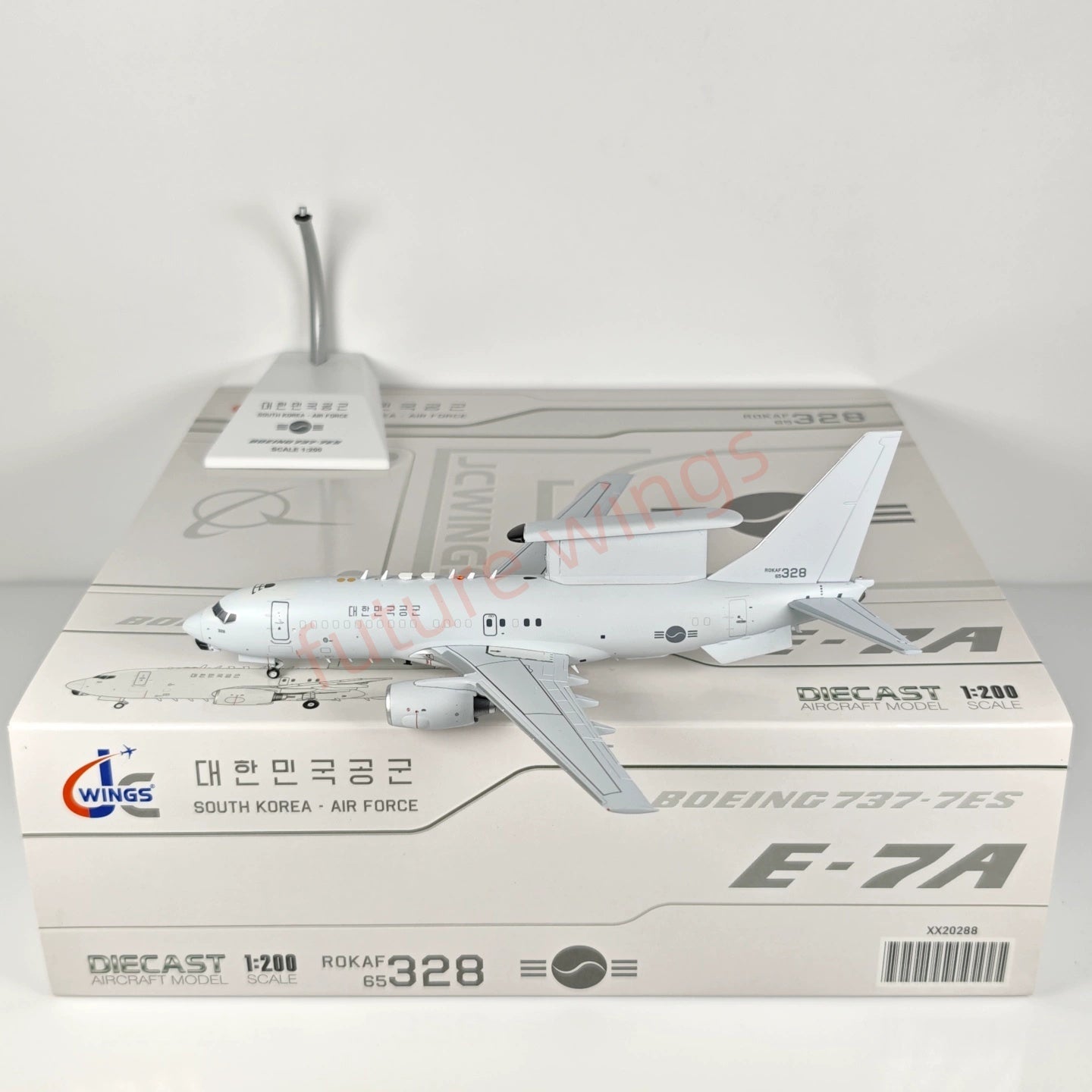 1:200 JC Wings South Korea Air Force B737-700 E-7 Peace Eye 65-328 Aircraft Model