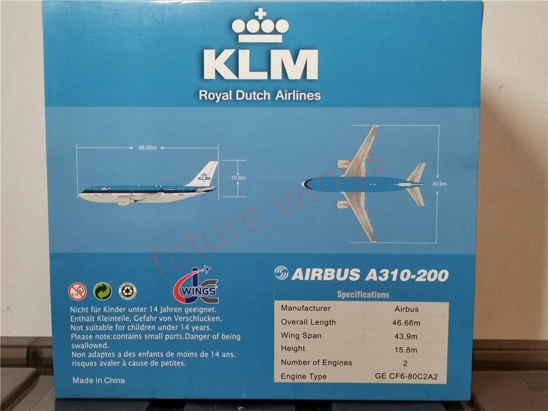 1:200 JC Wings XX2826 KLM A310 PH-AGA Diecast Aircraft Model