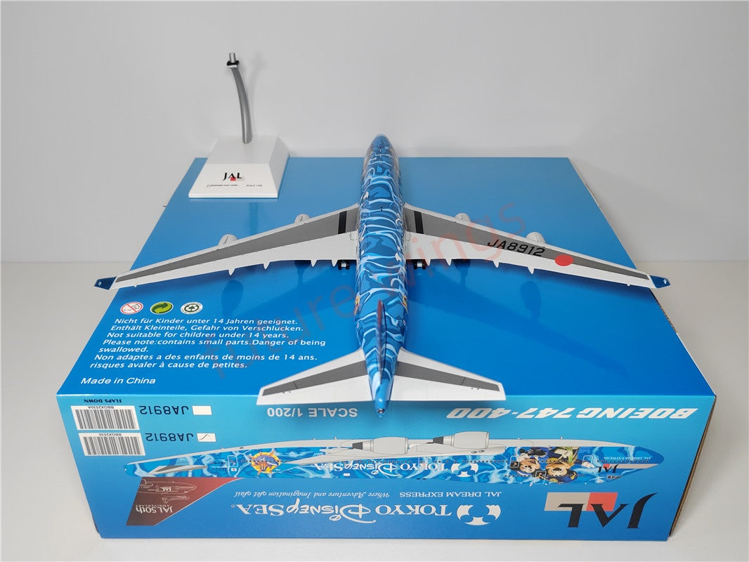 1:200 JC Wings BBOX2530 JAL Japan Airlines B747-400 JA8912 Diecast Aircraft Model