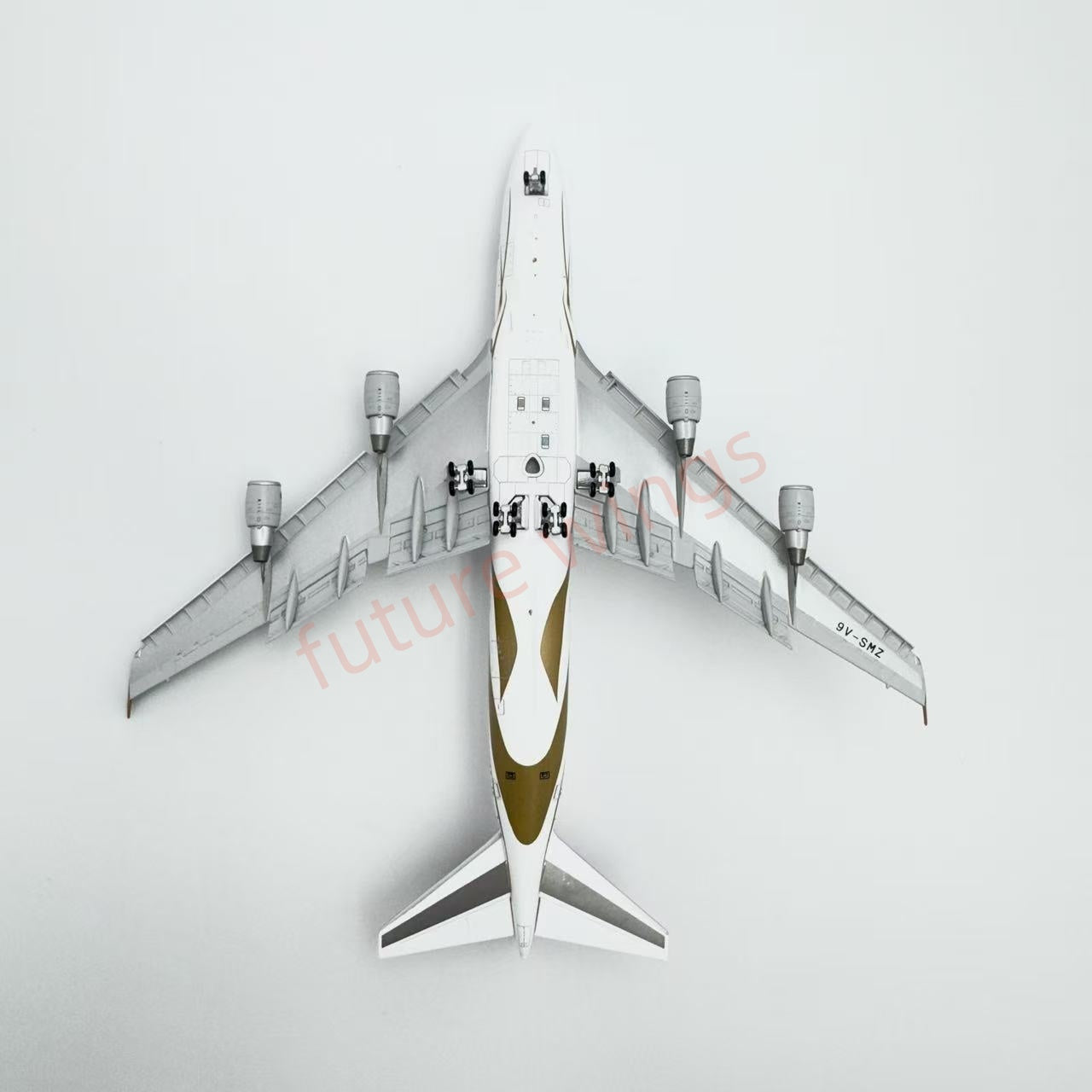 1:400 YY Wings Singapore Airlines B747-400 9V-SMZ “50years” Aircraft Model Free Tractor+Stand