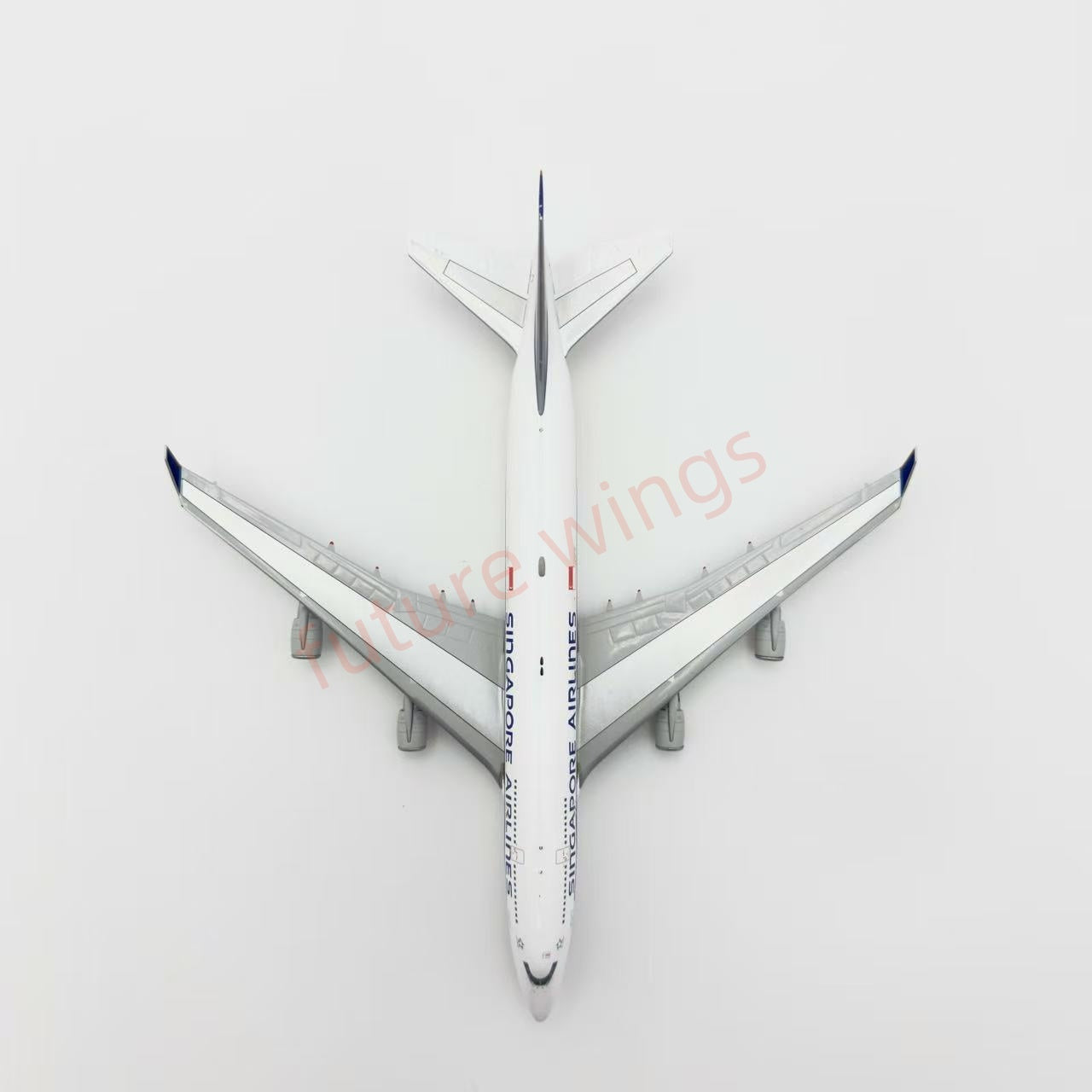1:400 YY Wings Singapore Airlines B747-400 9V-SMU Aircraft Model Free Tractor+Stand