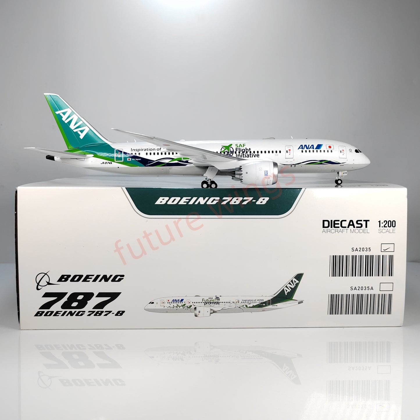 1:200 JC Wings SA2035 ANA B787-8 JA874A Diecast Aircraft Model