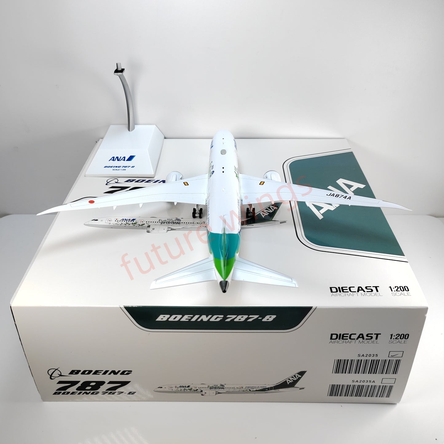 1:200 JC Wings SA2035 ANA B787-8 JA874A Diecast Aircraft Model