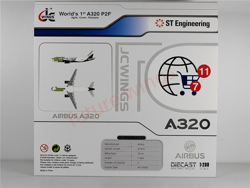 1:200 JC Wings LH2338 Airbus A320P2F D-AAES Diecast Aircraft Model