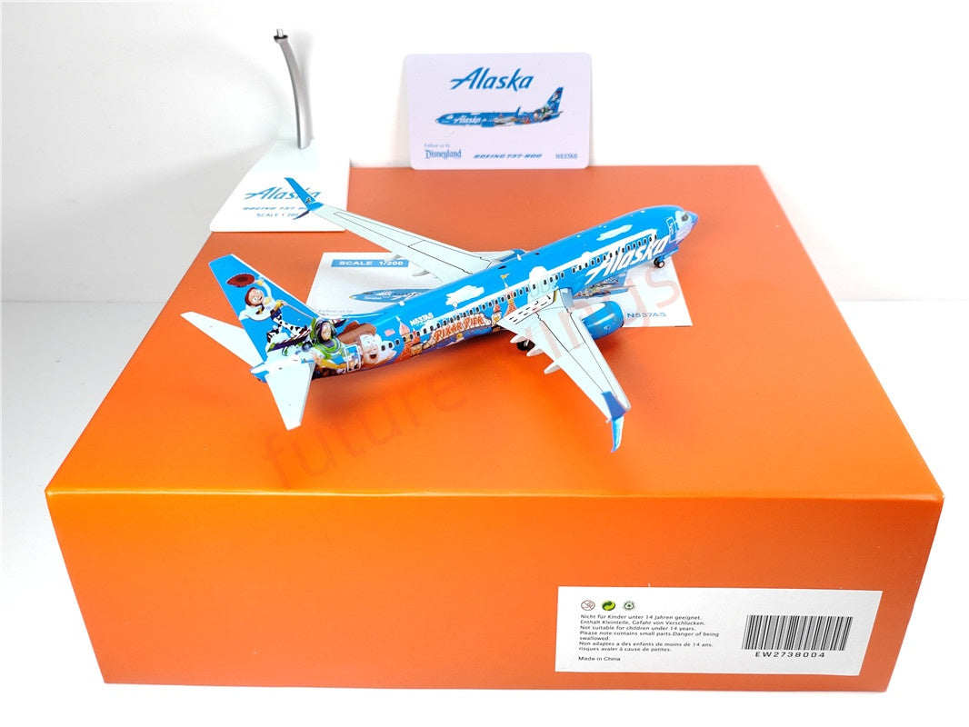 1:200 JC Wings EW2738004 Alaska Airlines B737-800 N537AS Diecast Aircraft Model