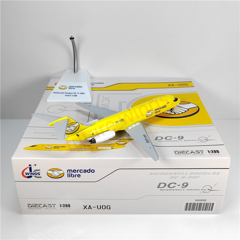 1:200 JC Wings XX20102 Mercado Libre DC-9F XA-UOG Diecast Aircraft Model