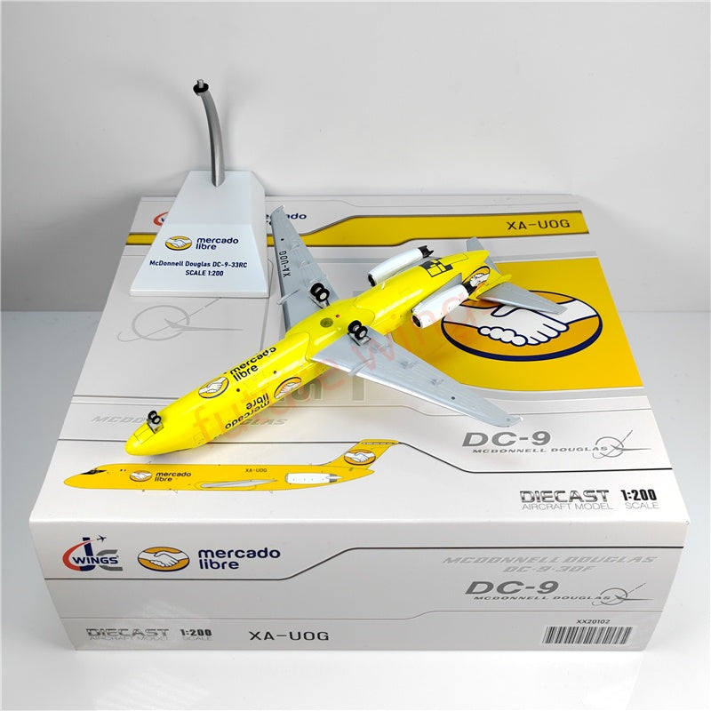 1:200 JC Wings XX20102 Mercado Libre DC-9F XA-UOG Diecast Aircraft Model