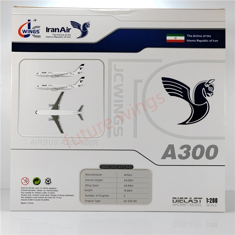 1:200 JC Wings XX20209 Iran Air A300-600R EP-IBA Diecast Aircraft Model