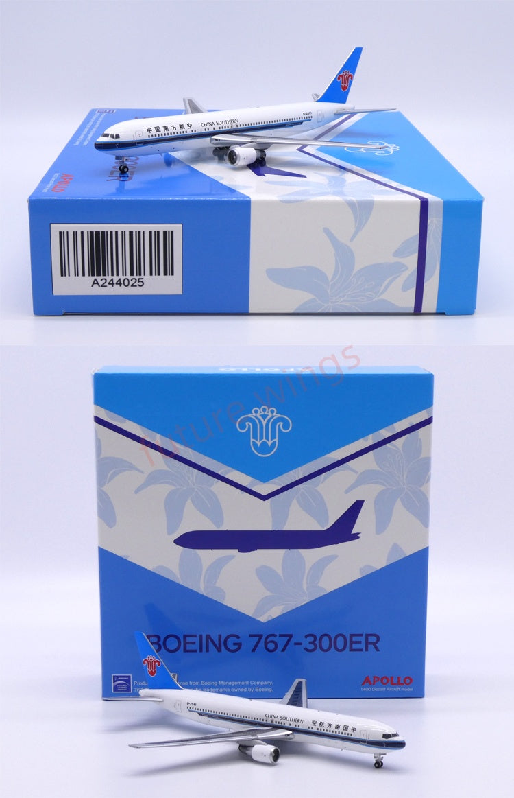 1:400 Apollo China Southern Airlines B767-300ER B-2566/B-2561/B-2562 Aircraft Model+Free Tractor