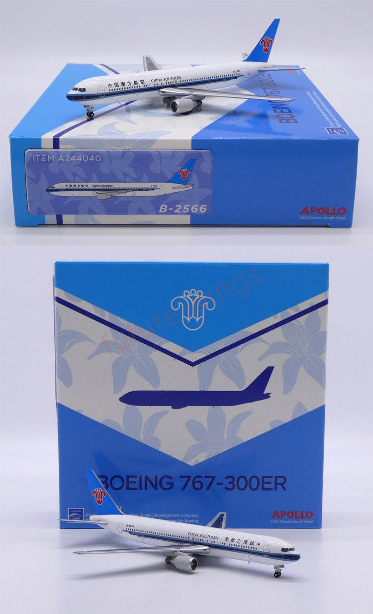 1:400 Apollo China Southern Airlines B767-300ER B-2566/B-2561/B-2562 Aircraft Model+Free Tractor
