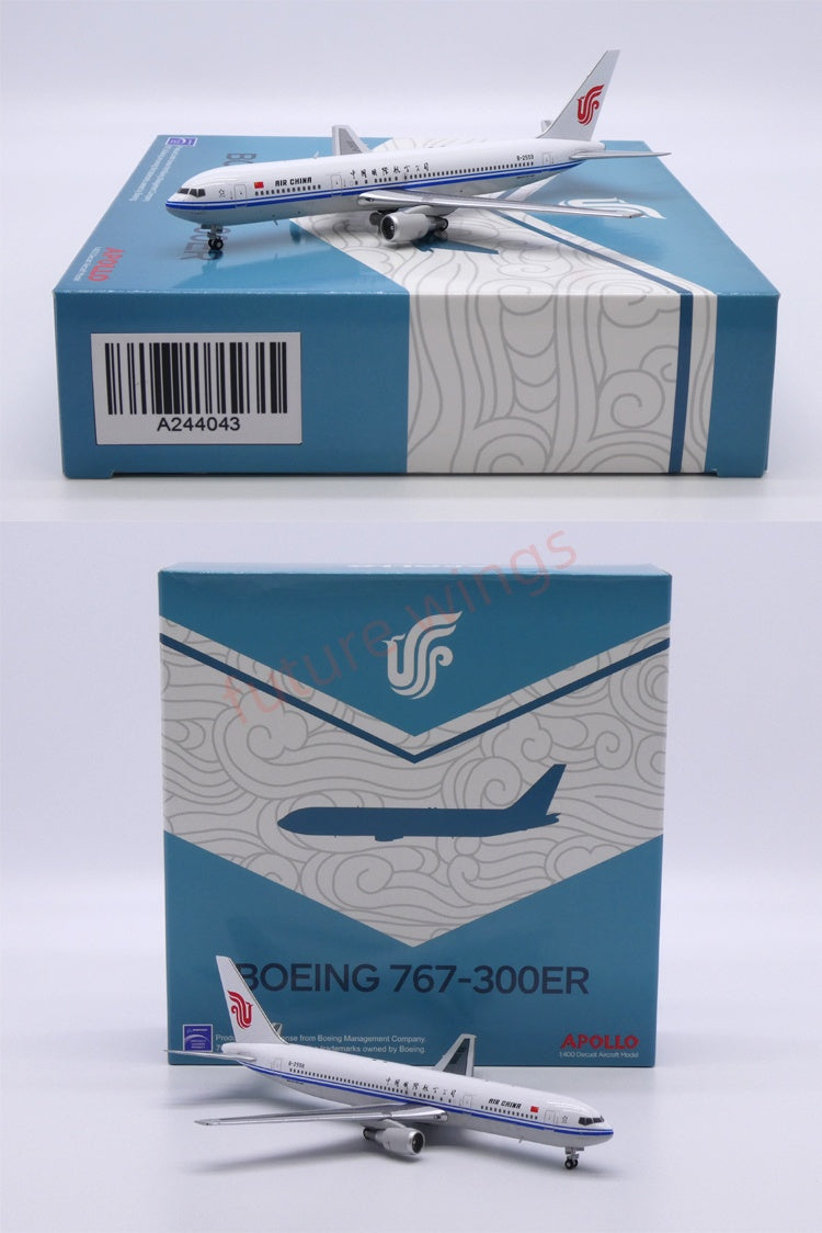 1:400 Apollo Air China B767-300ER B-2557/B-2559/B-2560 Aircraft Model+Free Tractor