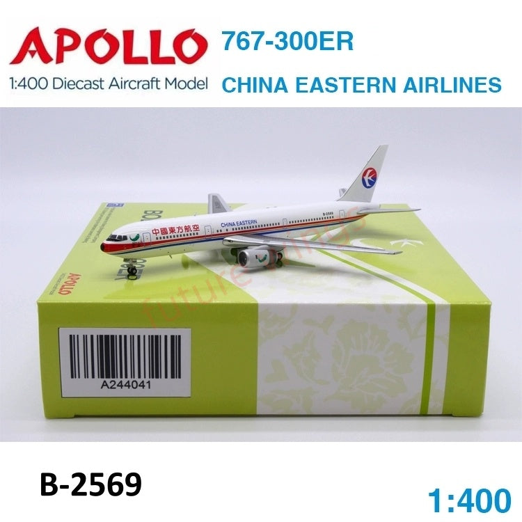 1:400 Apollo China Eastern Airlines B767-300ER B-2568/B-2569/B-5001 Aircraft Model+Free Tractor