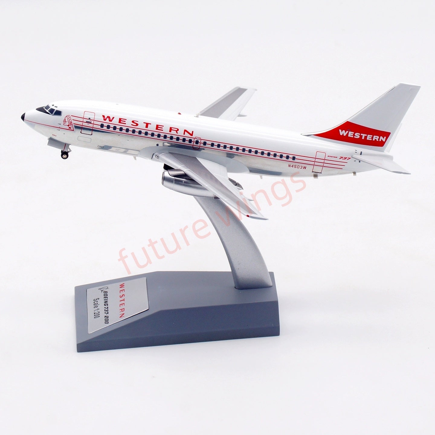 1:200 InFlight200 Western Airlines B737-200 N4503W Diecast Aircraft Model