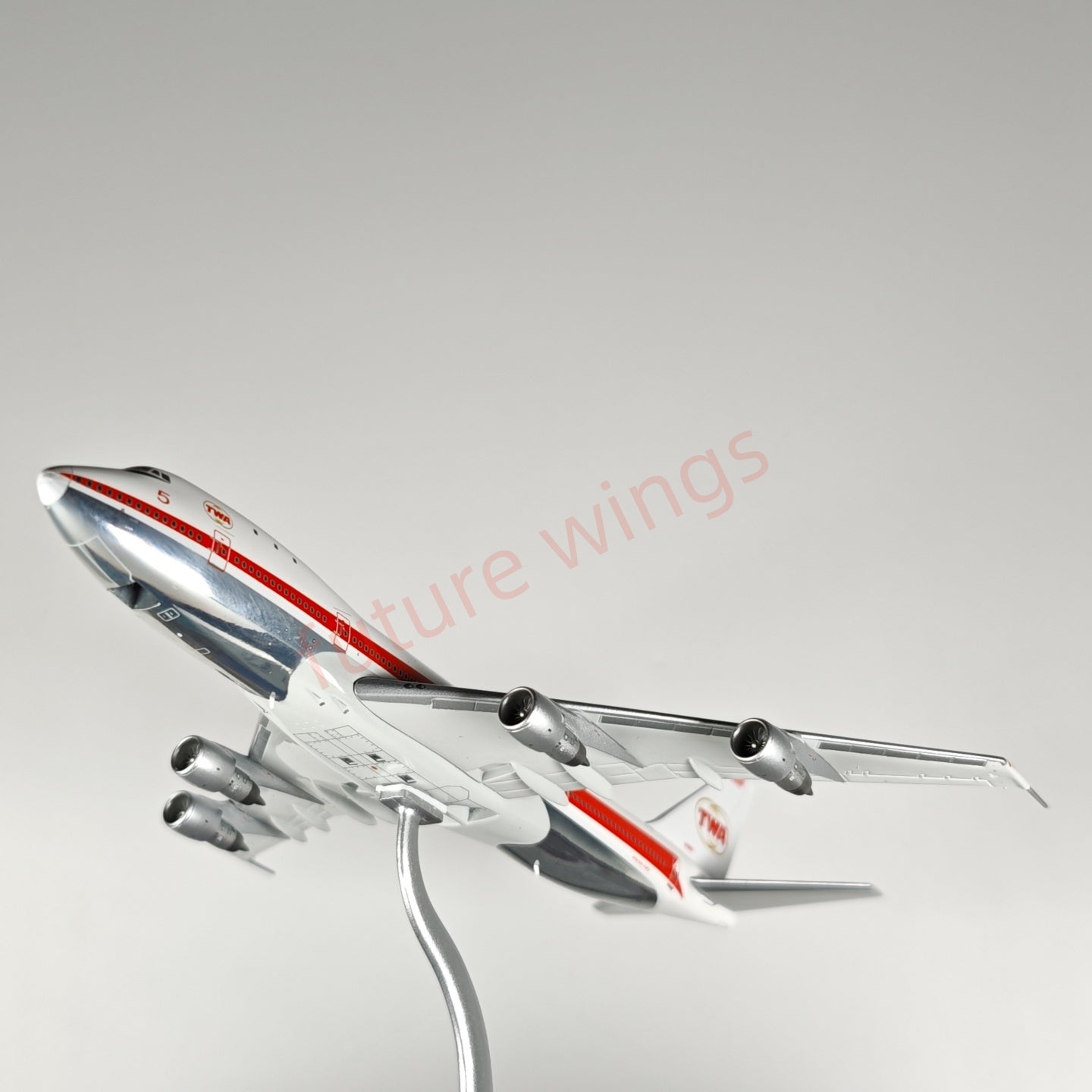 1:400 Patriot TWA Boeing B747-131 N93101 No.5 Diecast Aircraft Model+Free Tractor