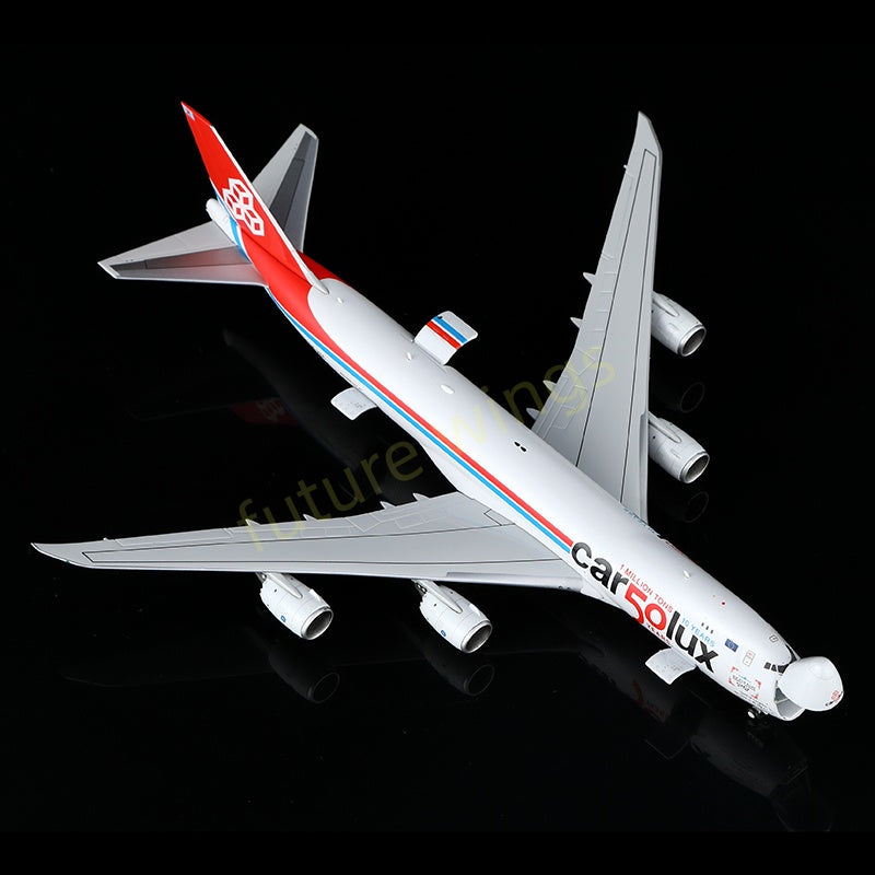 1:400 HX Models CargoLux B747-8F LX-VCC "50years" Aircraft Model Free Tractor +Stand