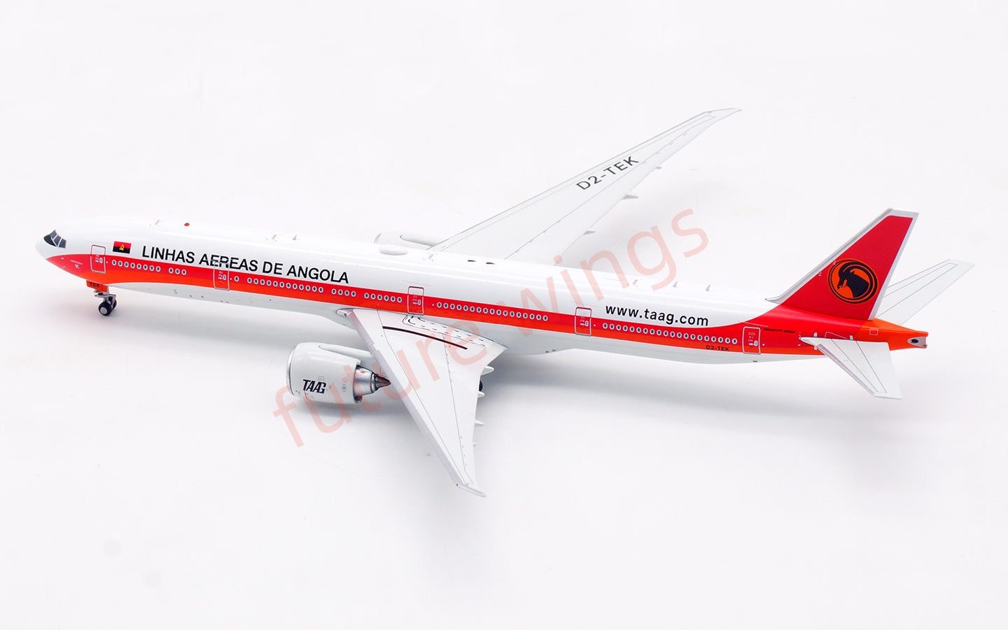1:400 Aviation400 Angola TAAG B777-300ER D2-TEK Aircraft Model Free Tractor+Stand