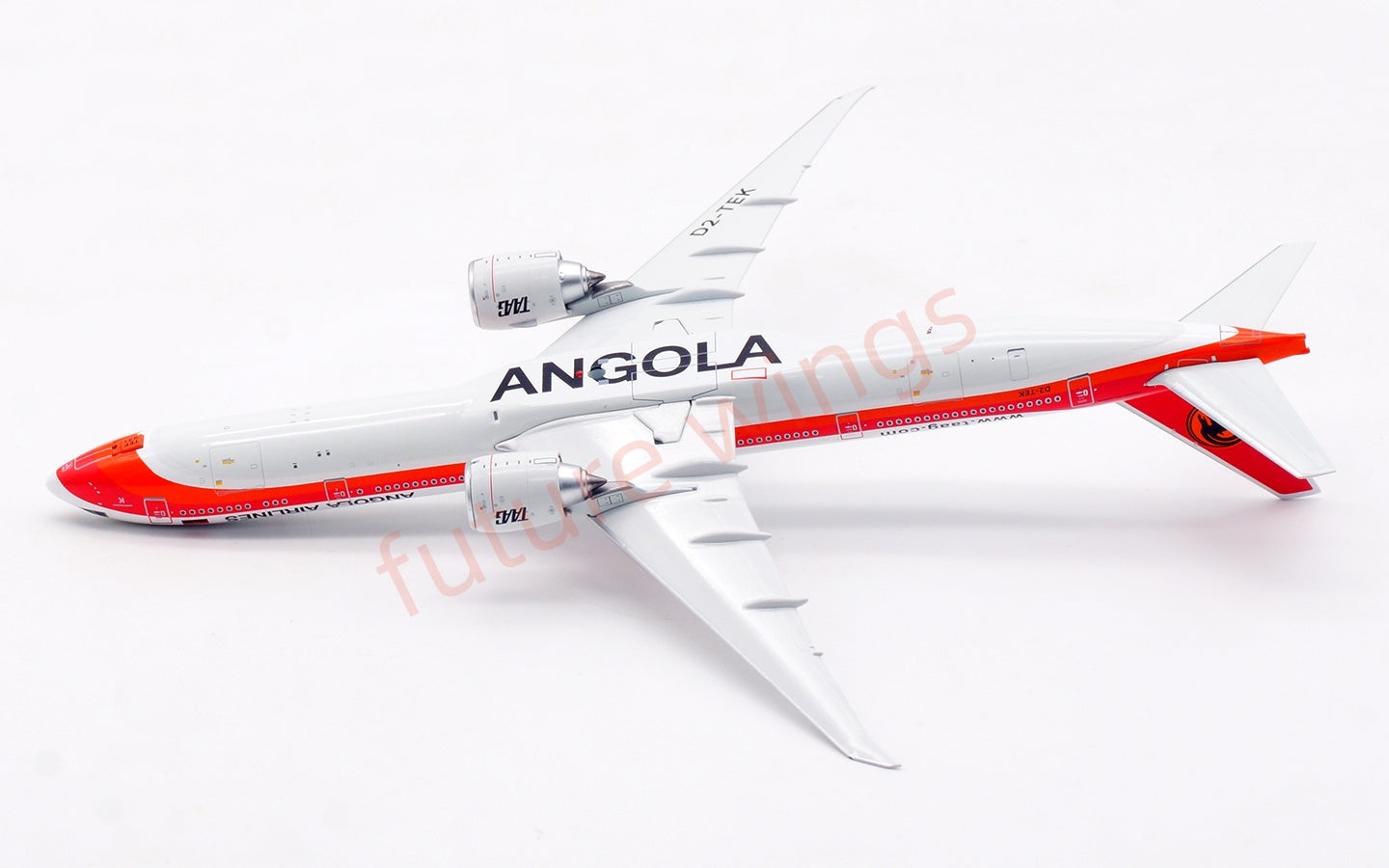 1:400 Aviation400 Angola TAAG B777-300ER D2-TEK Aircraft Model Free Tractor+Stand