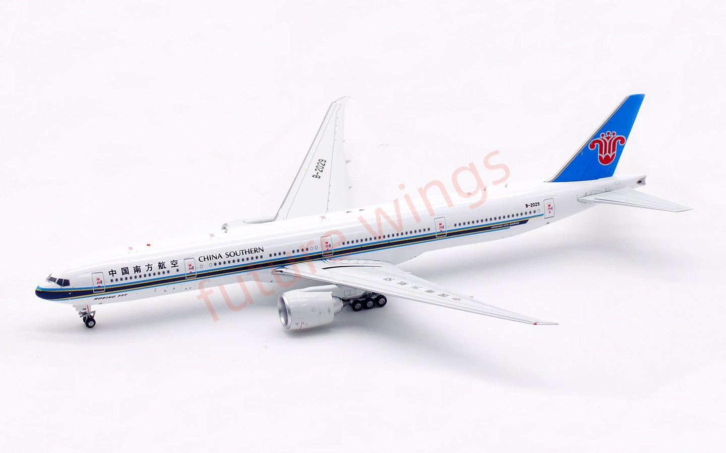 1:400 Aviation400 China Southern Airlines B777-300ER B-2029 Aircraft Model Free Tractor+Stand