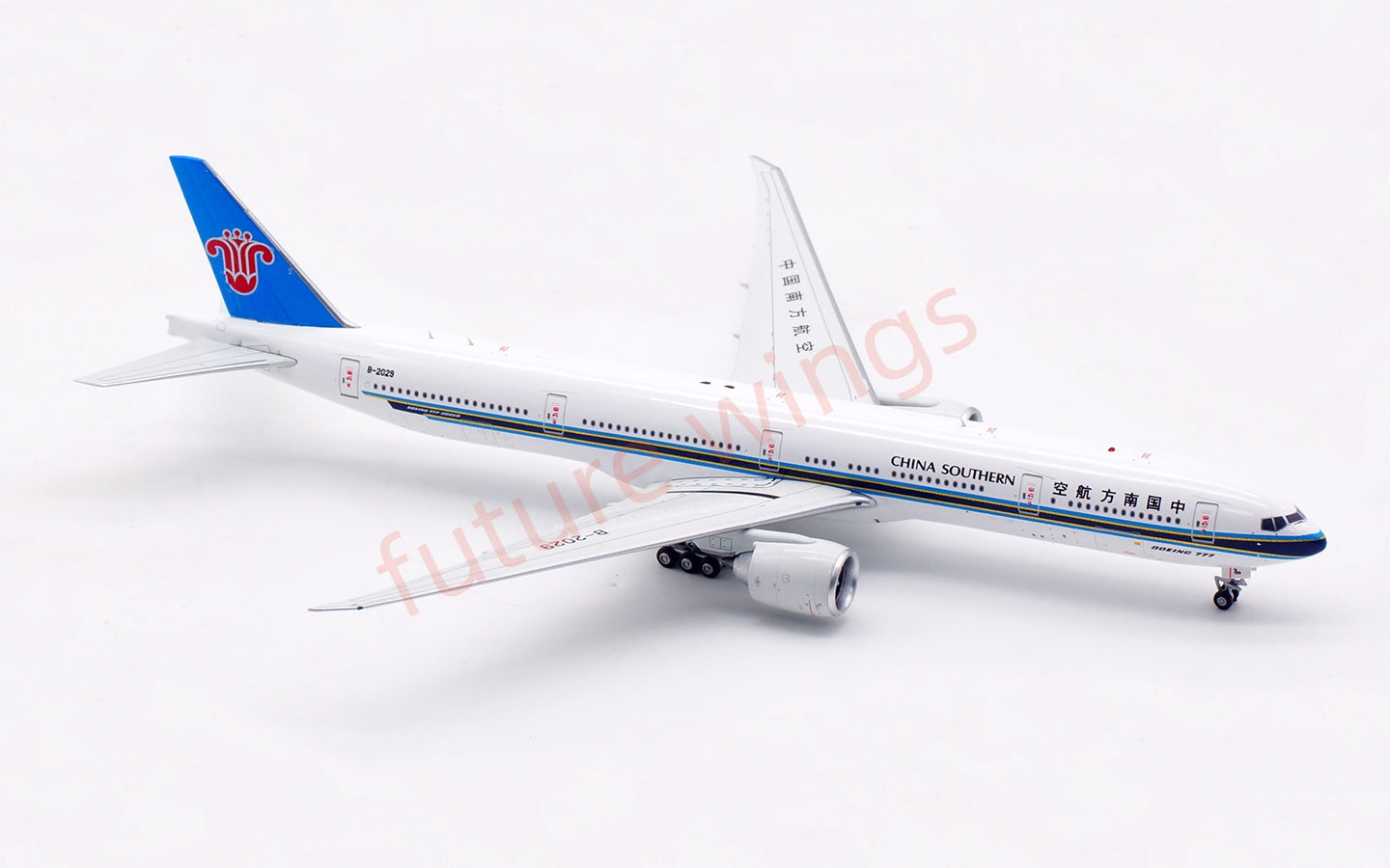 1:400 Aviation400 China Southern Airlines B777-300ER B-2029 Aircraft Model Free Tractor+Stand