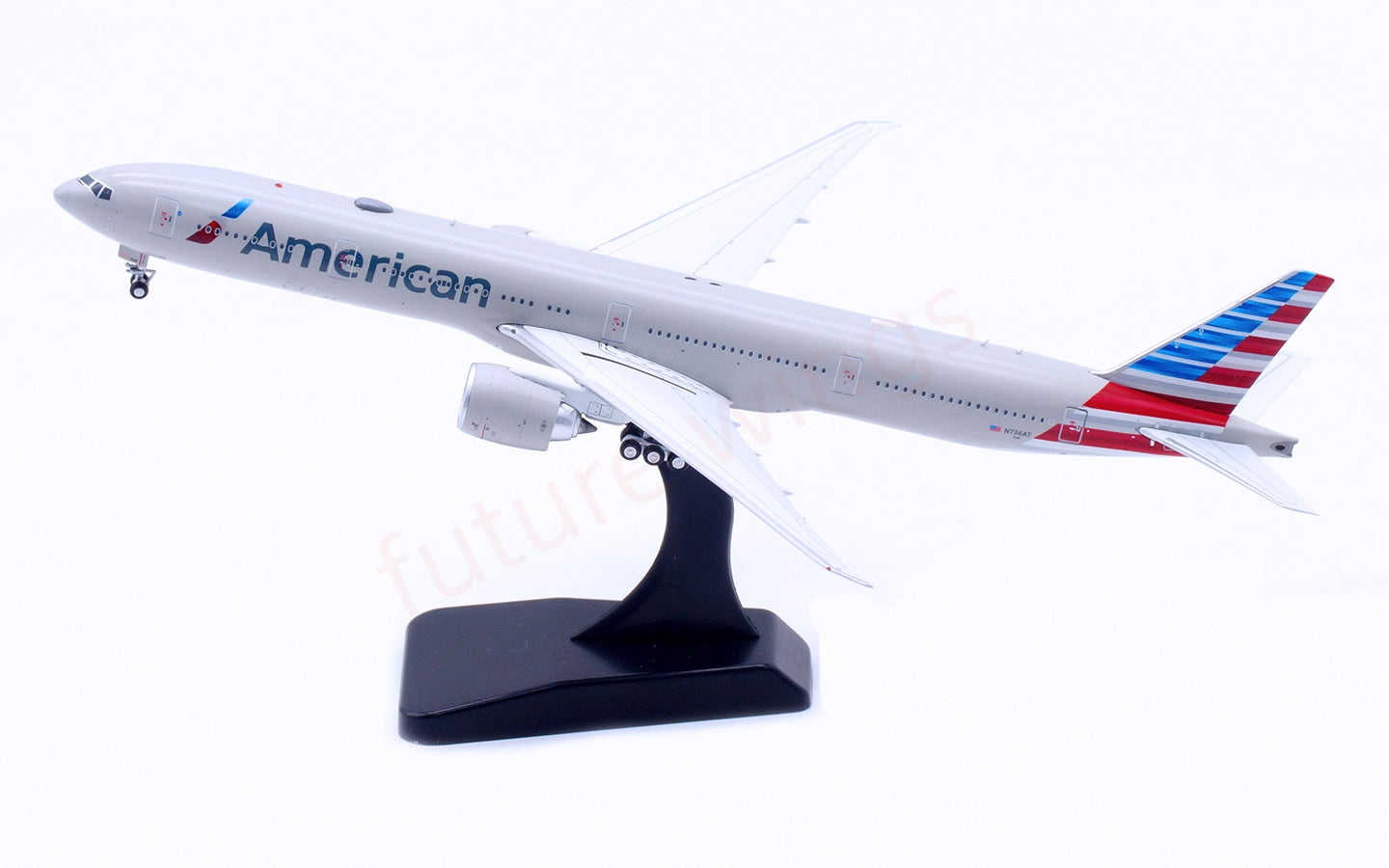 1:400 Aviation400 American Airlines B777-300ER N736AT Aircraft Model Free Tractor+Stand
