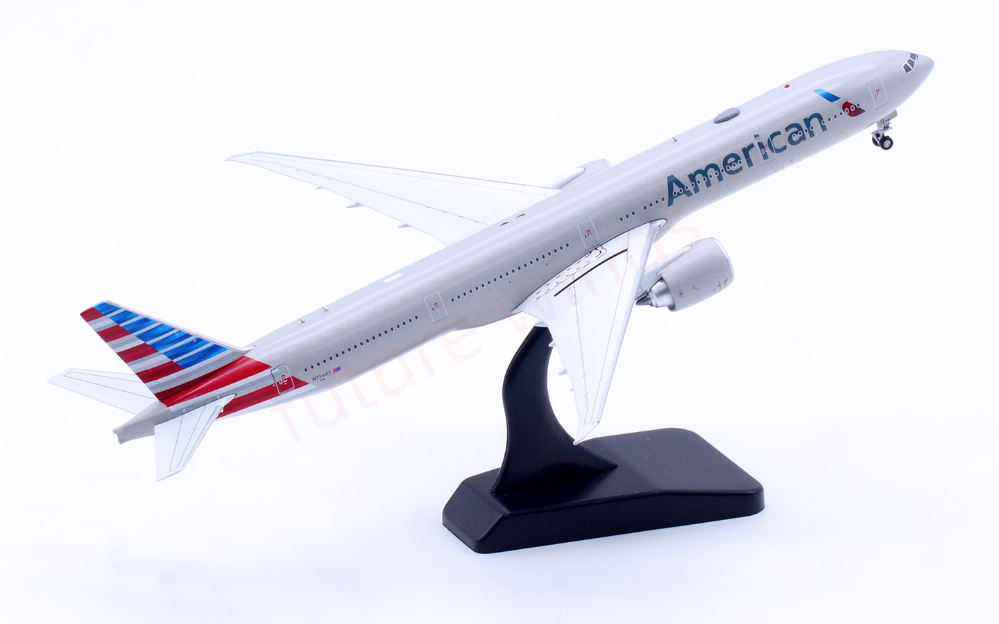1:400 Aviation400 American Airlines B777-300ER N736AT Aircraft Model Free Tractor+Stand