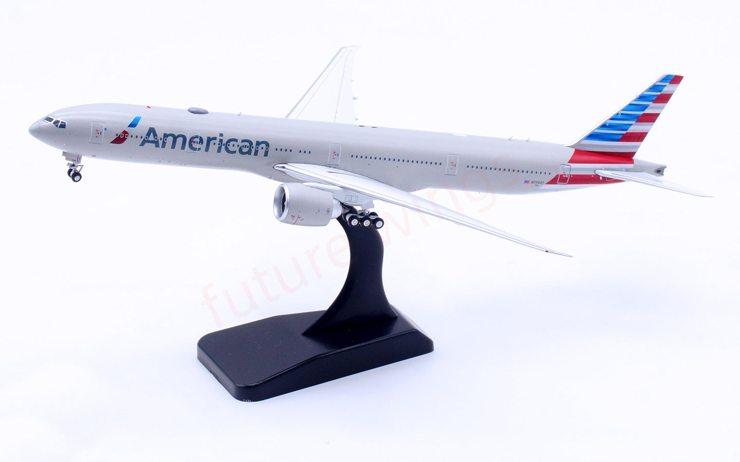 1:400 Aviation400 American Airlines B777-300ER N736AT Aircraft Model Free Tractor+Stand