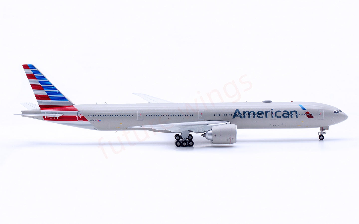 1:400 Aviation400 American Airlines B777-300ER N736AT Aircraft Model Free Tractor+Stand