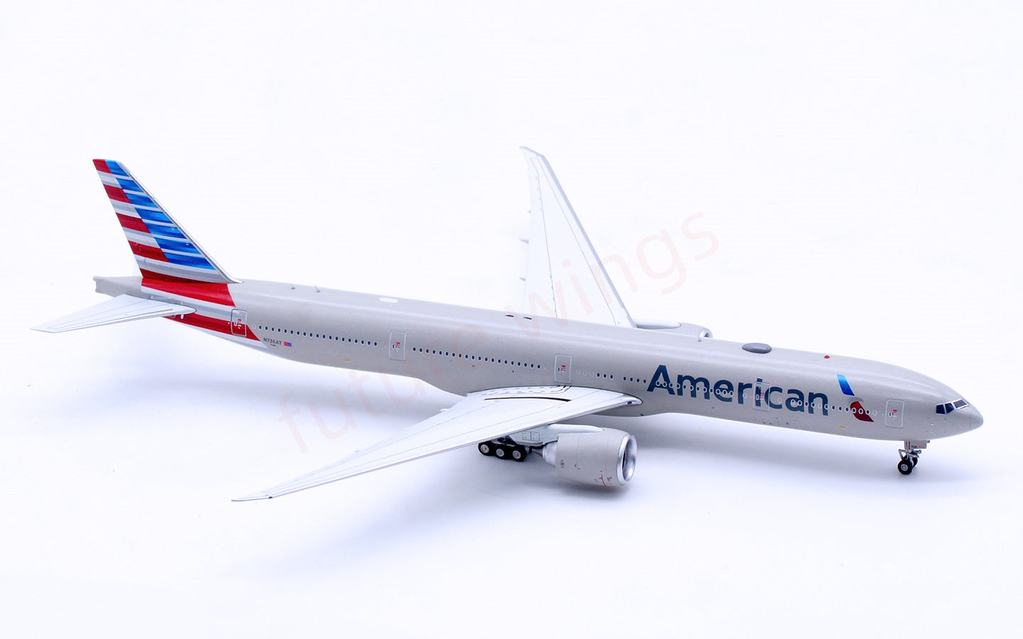 1:400 Aviation400 American Airlines B777-300ER N736AT Aircraft Model Free Tractor+Stand