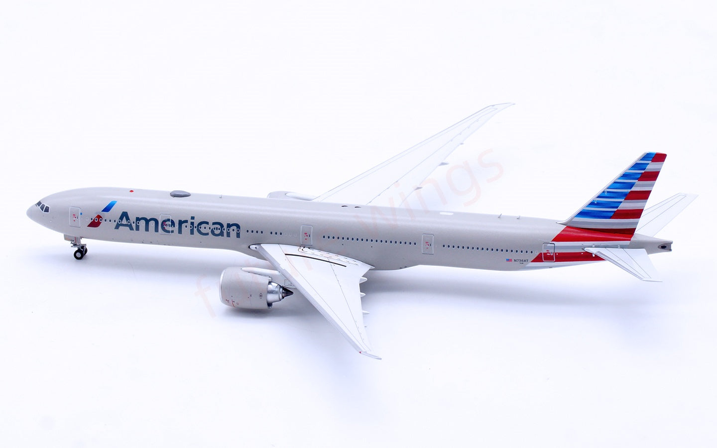 1:400 Aviation400 American Airlines B777-300ER N736AT Aircraft Model Free Tractor+Stand