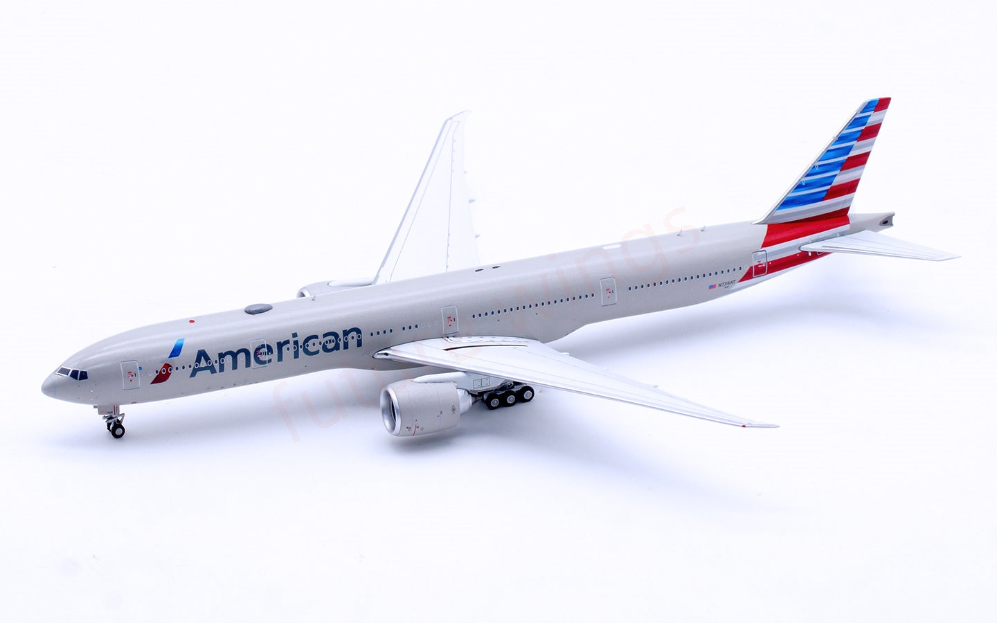 1:400 Aviation400 American Airlines B777-300ER N736AT Aircraft Model Free Tractor+Stand