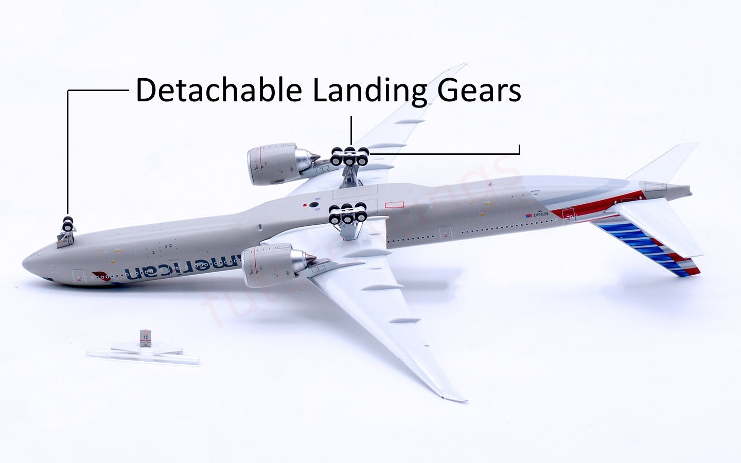 1:400 Aviation400 American Airlines B777-300ER N736AT Aircraft Model Free Tractor+Stand