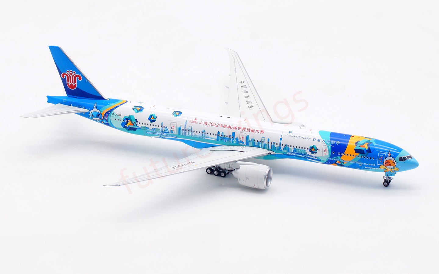 1:400 Aviation400 China Southern Airlines B777-300ER B-2007 Aircraft Model Free Tractor+Stand