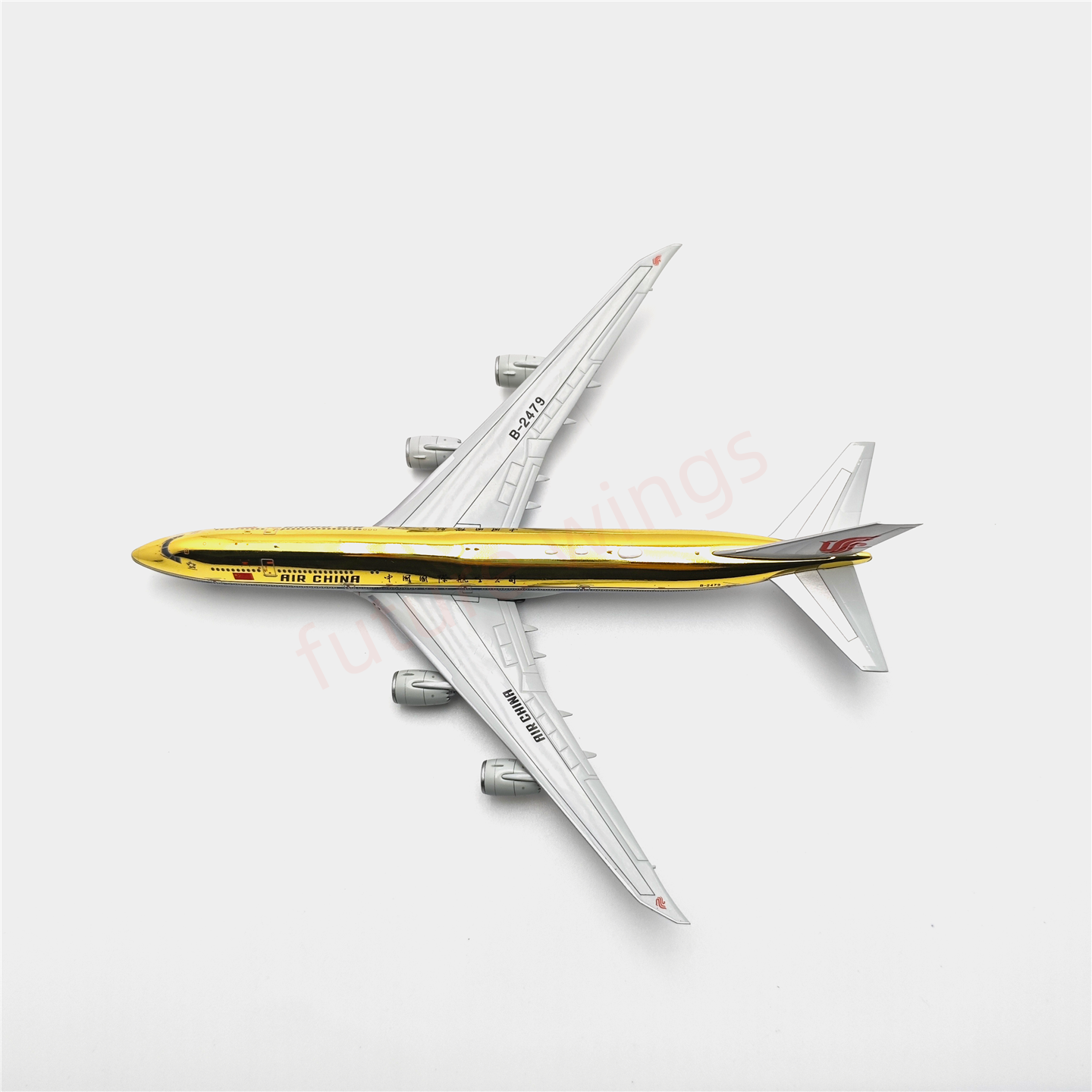 (RARE)1:400 YY Wings Air China B747-8 B-2479 (Gold Color) Aircraft Model Free Tractor+Stand