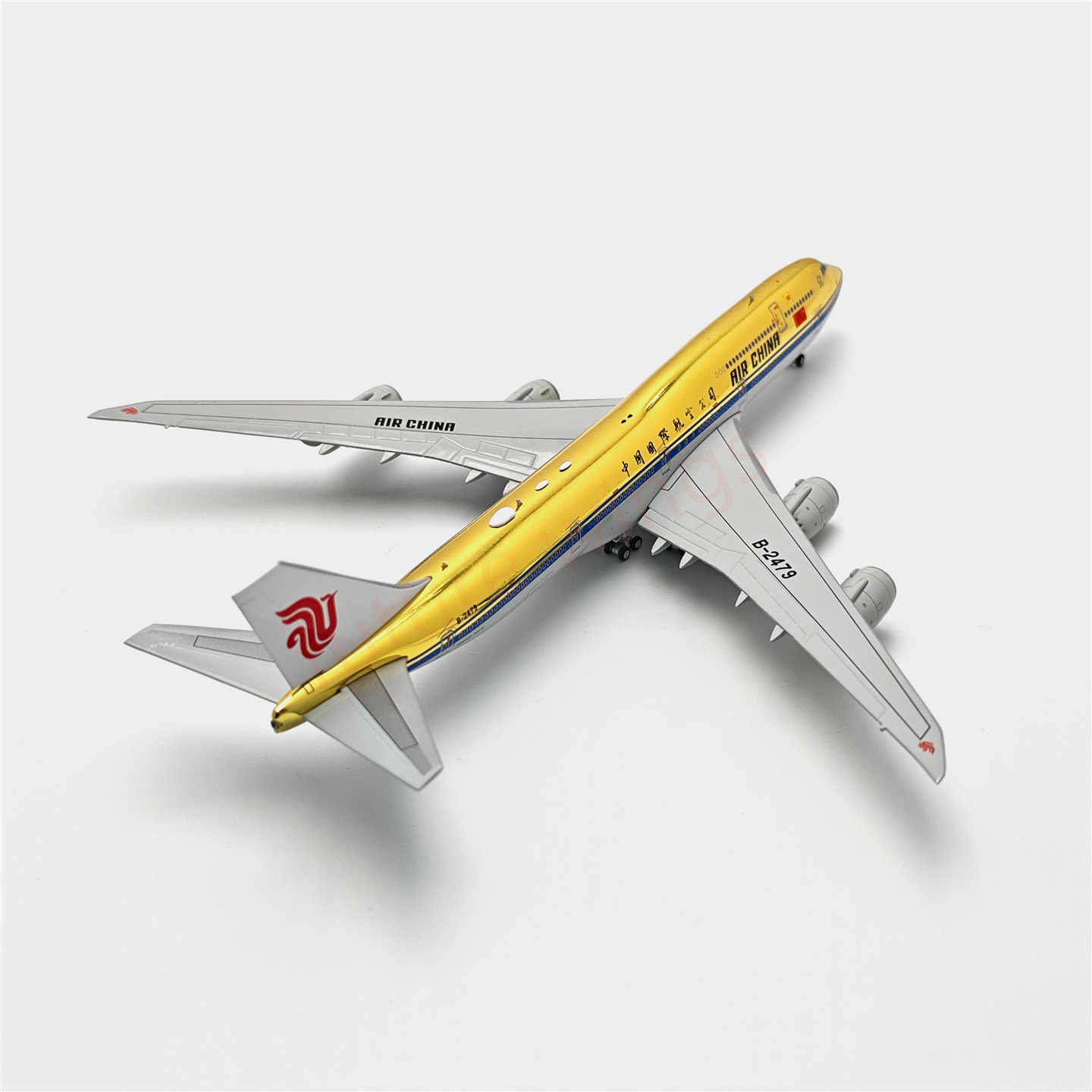 (RARE)1:400 YY Wings Air China B747-8 B-2479 (Gold Color) Aircraft Model Free Tractor+Stand