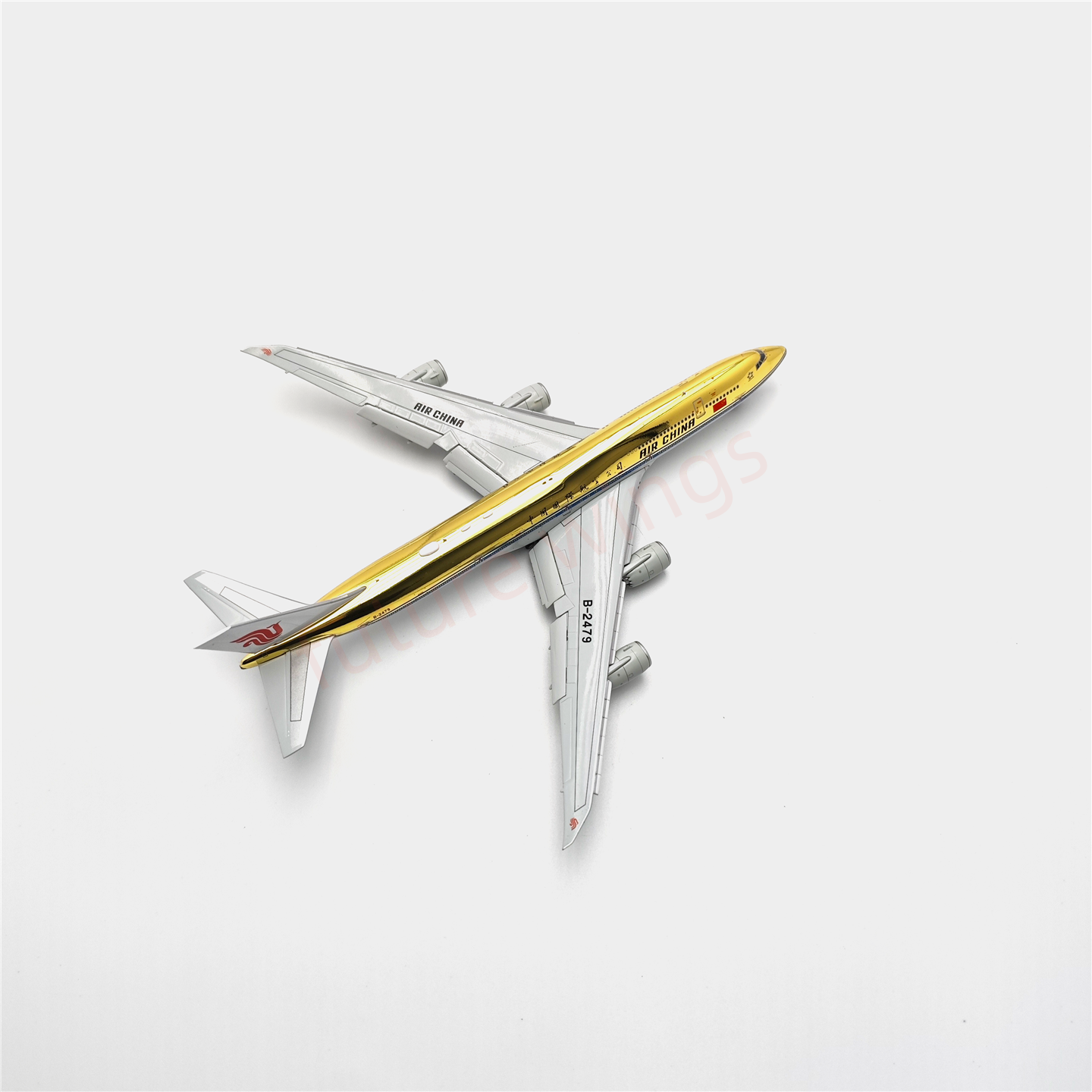 (RARE)1:400 YY Wings Air China B747-8 B-2479 (Gold Color) Aircraft Model Free Tractor+Stand