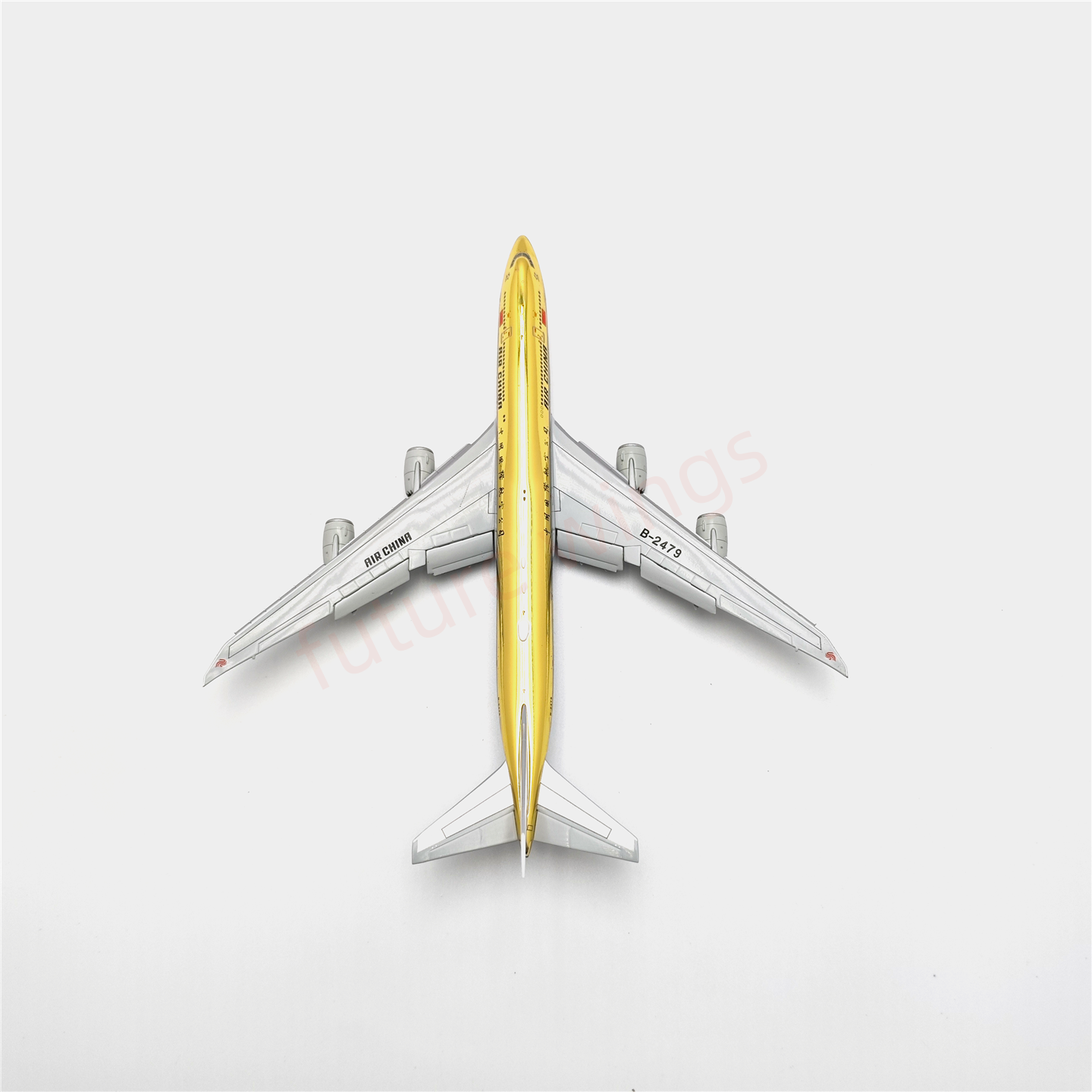 (RARE)1:400 YY Wings Air China B747-8 B-2479 (Gold Color) Aircraft Model Free Tractor+Stand