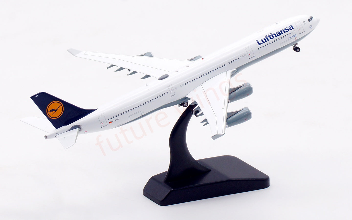 1:400 Aviation400 Lufthansa Airlines A340-300 D-AIGM Aircraft Model Free Tractor+Stand