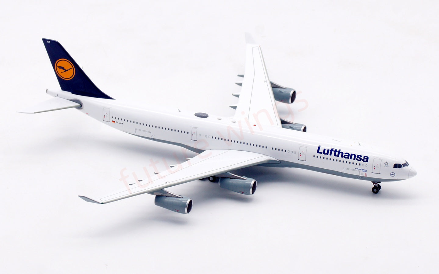 1:400 Aviation400 Lufthansa Airlines A340-300 D-AIGM Aircraft Model Free Tractor+Stand