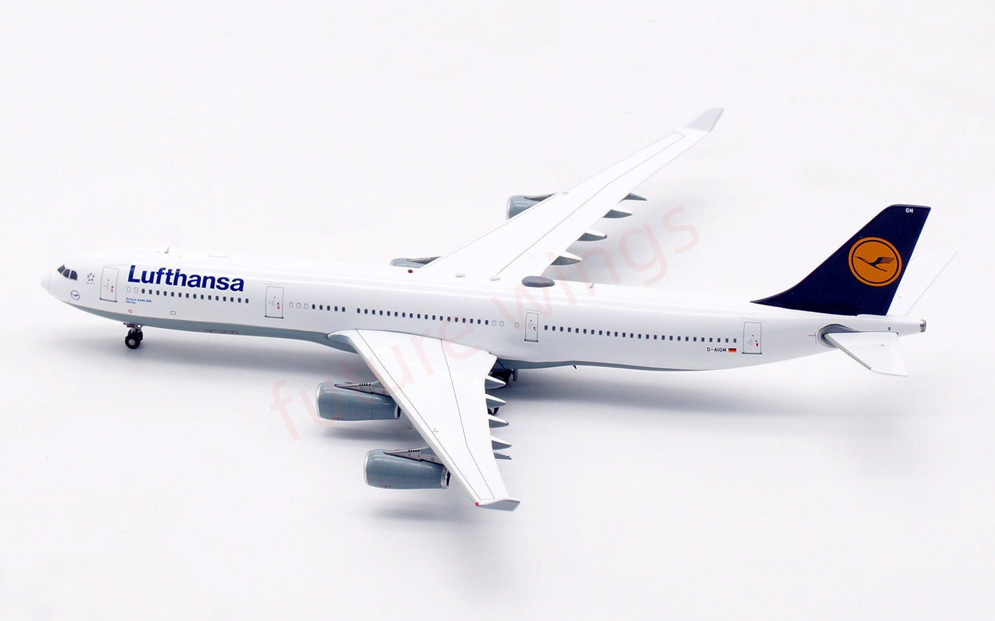 1:400 Aviation400 Lufthansa Airlines A340-300 D-AIGM Aircraft Model Free Tractor+Stand