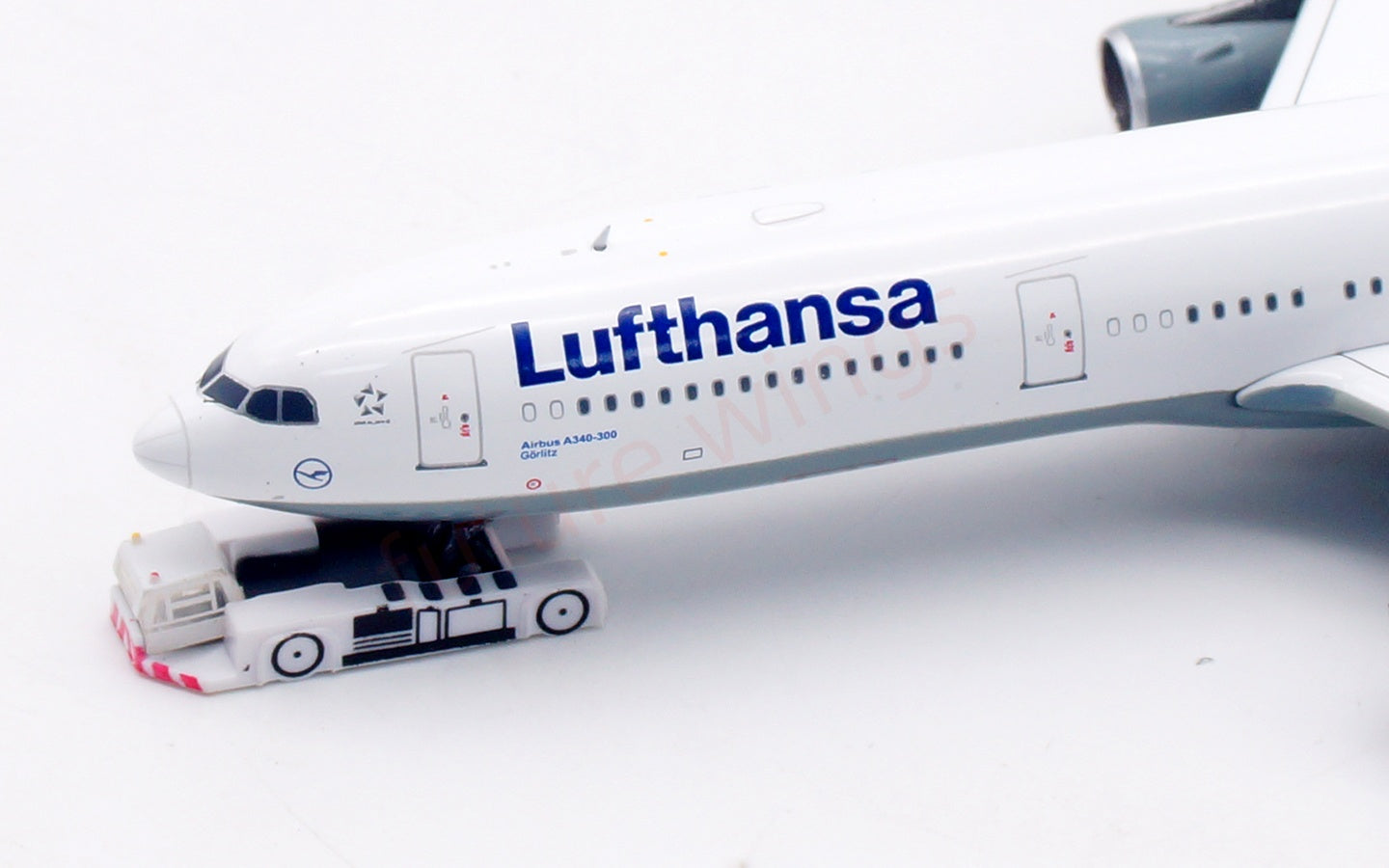 1:400 Aviation400 Lufthansa Airlines A340-300 D-AIGM Aircraft Model Free Tractor+Stand