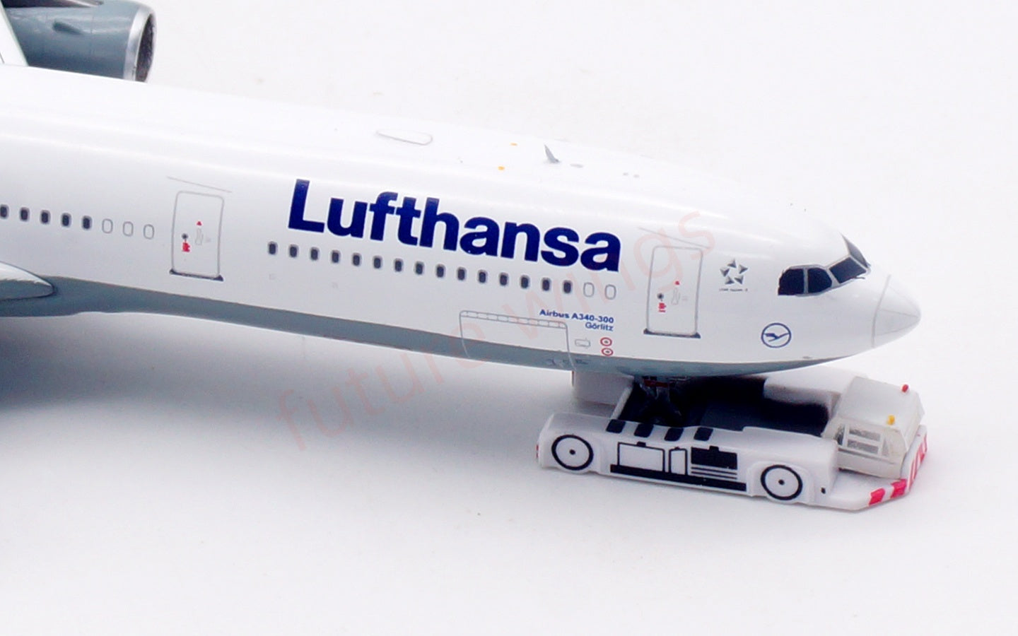 1:400 Aviation400 Lufthansa Airlines A340-300 D-AIGM Aircraft Model Free Tractor+Stand